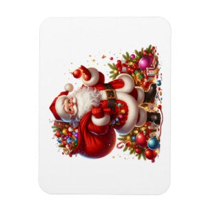 Santa Claus holding magic ornament Magnet