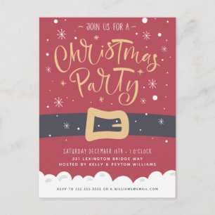 Santa Claus Holiday Party Invitation