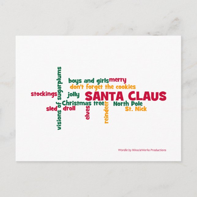 Santa Claus Holiday Postcard (Front)