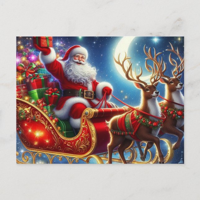 Santa Claus Holiday Postcard (Front)