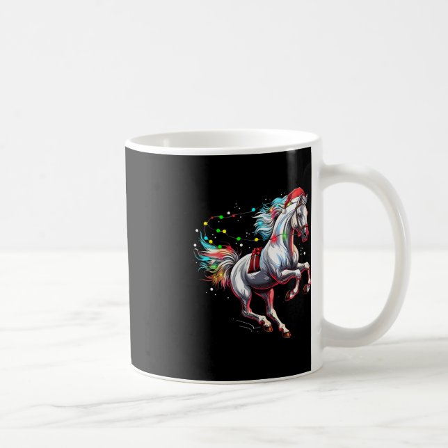 Santa Claus Horse Christmas Art Horse Riding Dress Coffee Mug (Right)