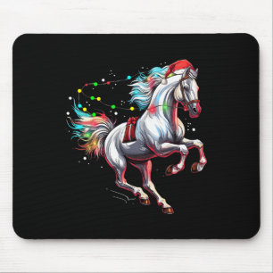 Santa Claus Horse Christmas Art Horse Riding Dress Mouse Pad