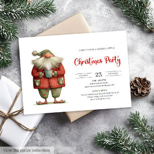 Santa Claus Humor Printable Red Green Party Invite