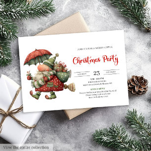 Santa Claus Humor Red Green Festive Printable  Invitation
