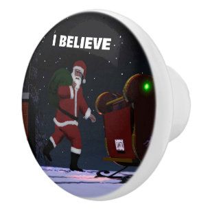Santa Claus - I Believe Ceramic Knob
