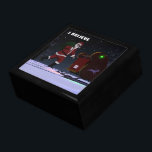 Santa Claus - I Believe Gift Box<br><div class="desc">Do you believe in Santa Claus? features Santa Claus on the roof of a house after delivering presents. Customisable text reading "I BELIEVE" also appears.</div>