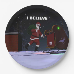 Santa Claus - I Believe Paper Plate