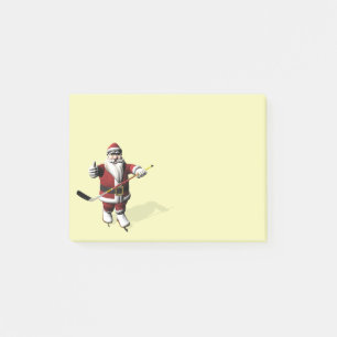 Santa Claus Ice Hockey Player Post-it Notes