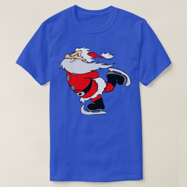santa claus ice skate T-Shirt (Design Front)