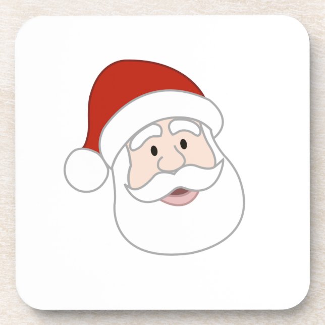 Santa Claus Illustration Coaster (Front)