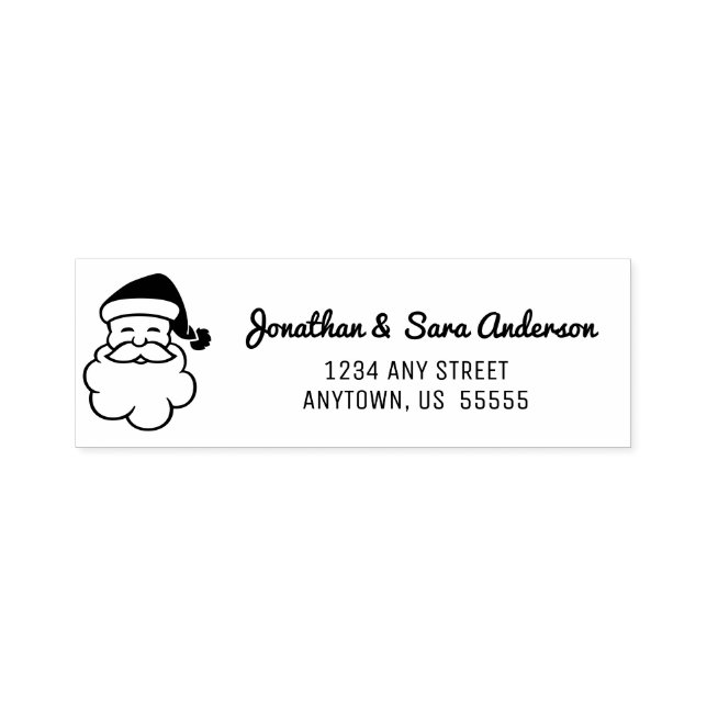 Santa Claus Illustration Return Address Self-inking Stamp (Design)