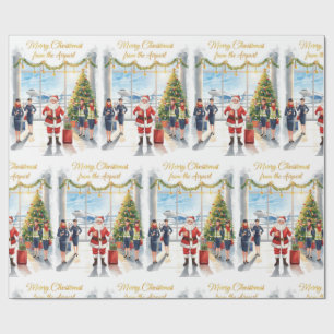 Santa Claus in at the airport Wrapping Paper