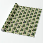 Santa Claus In Camouflage Dress Wrapping Paper<br><div class="desc">background colour can be changed
father christmas  looks great in his camouflage army dress - merry xmas and salute !</div>