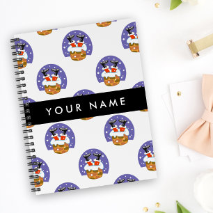 Santa Claus In Chimney, Snow, Christmas, New Year Planner