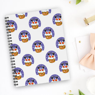 Santa Claus In Chimney, Snow, Christmas, New Year Planner
