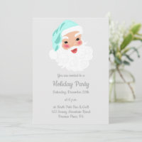 Santa Claus in Mint Green Hat Vintage Christmas