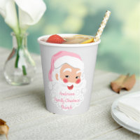 Santa Claus in Pink Hat Vintage Christmas