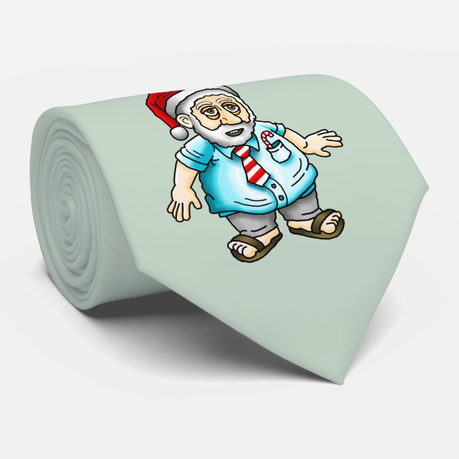 Santa Claus in Sandals Tie (Rolled)