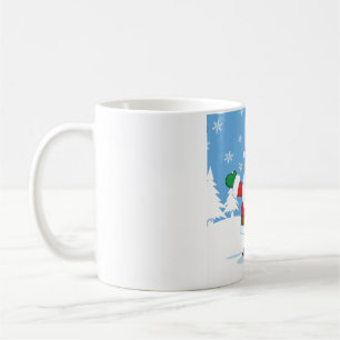 Santa Claus in Snowy Winter Scene Coffee Mug