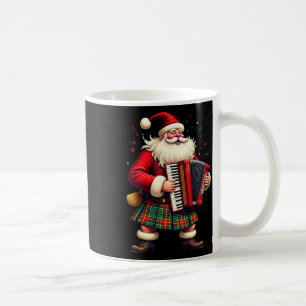 Santa Claus In Traditional Scottish Kilt With Acco Coffee Mug