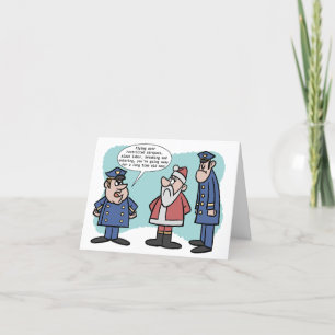 Santa Claus in Trouble Thank You Card