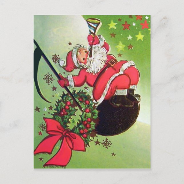 Santa Claus is bringing joy of Christmas Postcard (Front)
