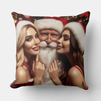 Santa Claus is celebrating Christmas.. twice! Cushion