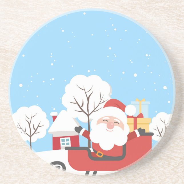 Santa Claus is coming Coaster (Front)