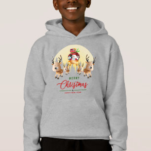 Santa Claus is coming Kids Pullover Hoodie