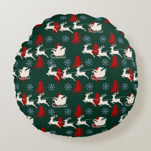 Santa Claus Is Coming Round Pillow