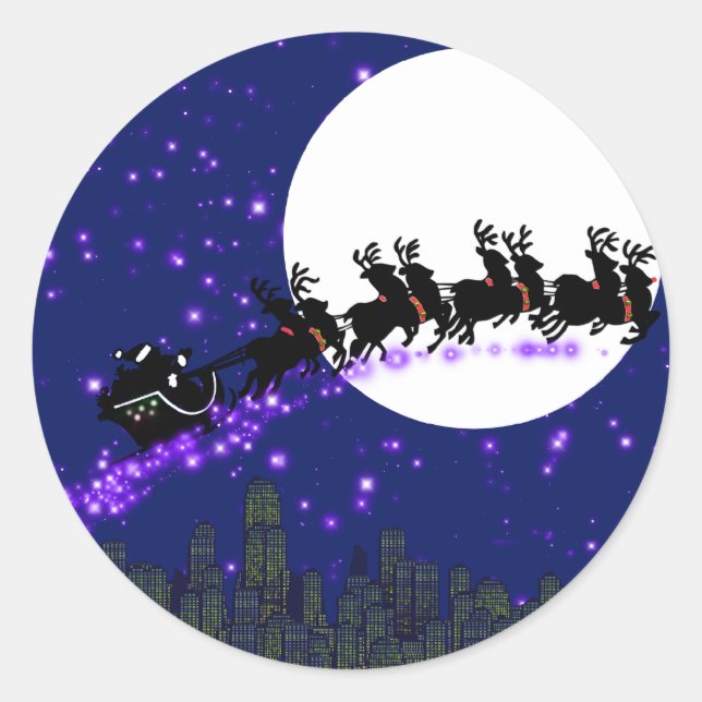 Santa Claus is coming sticker (Front)
