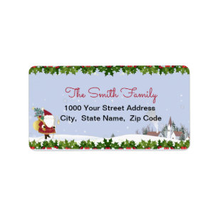 Santa Claus is Coming to Town Address Label