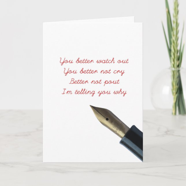 Santa Claus is coming to town card (Front)