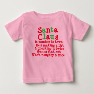 SANTA  CLAUS IS COMING TO TOWN INFANT CREEPER