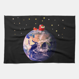 Santa Claus Is Coming To Town Kitchen Towel