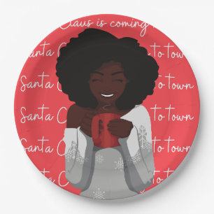 Santa Claus is Coming to Town Party Paper Plate