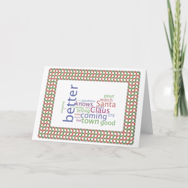 Santa Claus is comming to town Holiday Card (Front)