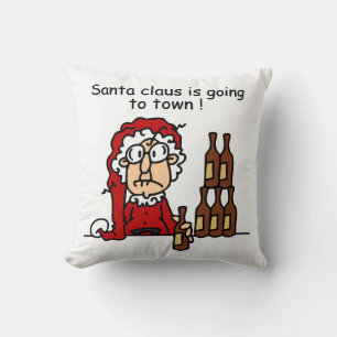 Santa Claus is Going to Town Cushion