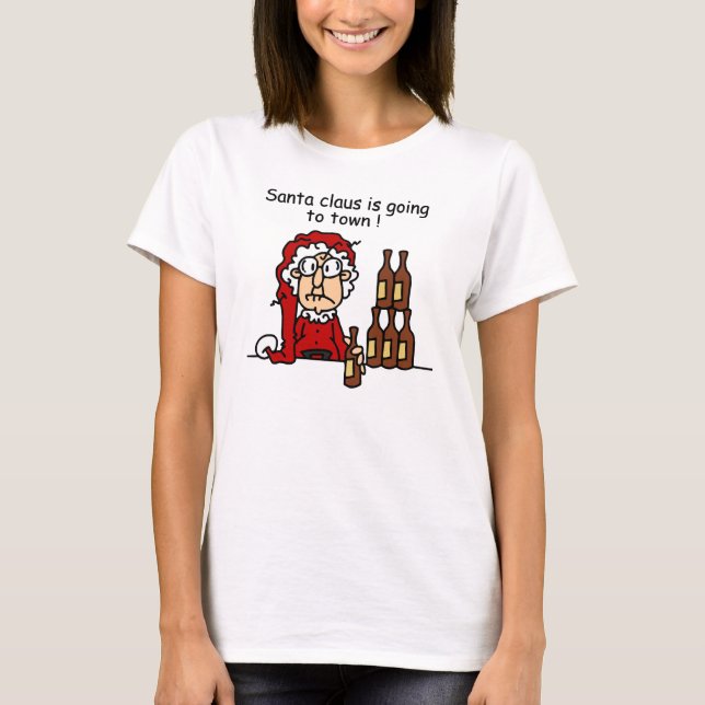 Santa Claus is Going to Town T-Shirt (Front)