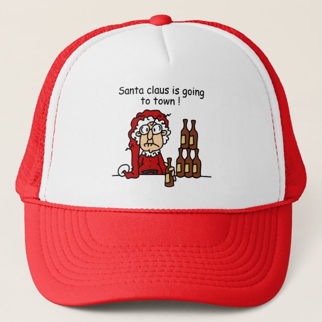 Santa Claus is Going to Town Trucker Hat (Front)
