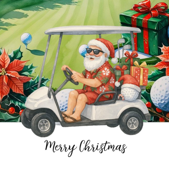 Santa Claus is golfing Christmas in July  Postcard (Creator Uploaded)