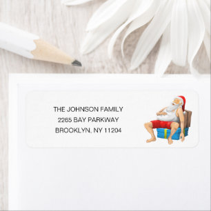 Santa Claus is taking a break Return Address Label