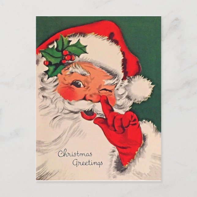 Santa Claus is tickling his nose Postcard (Front)