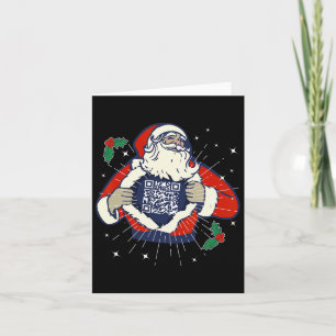 Santa Claus Is Trump Fan Code Qr Trump Dance Funny Card