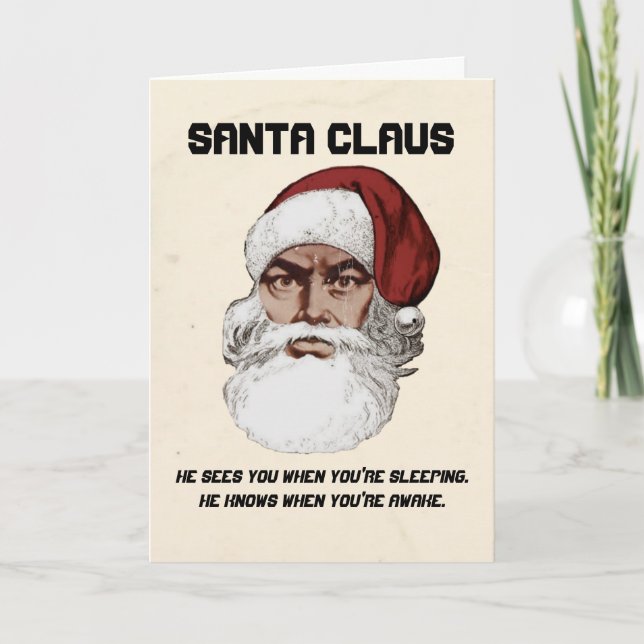Santa Claus is Watching You Holiday Card (Front)