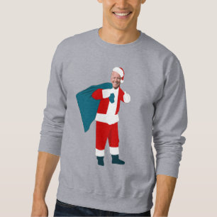 santa claus joe biden blue christmas sweatshirt