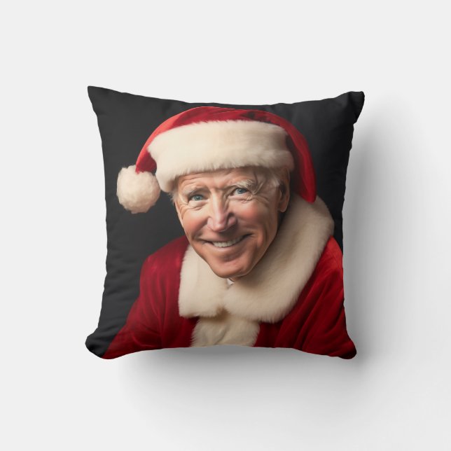 Santa Claus Joe Biden Cushion (Front)