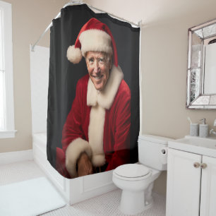 Santa Claus Joe Biden Shower Curtain