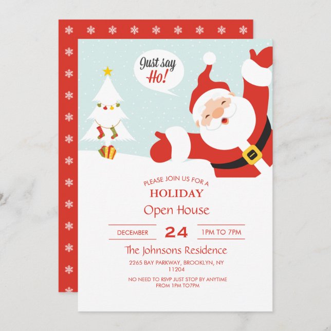 Santa Claus - just say go          Invitation (Front/Back)