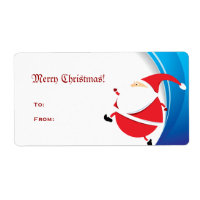 Santa Claus Label Merry Christmas